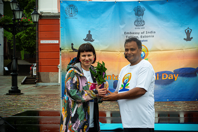 Celebration of 12th International Day of Yoga in Tartu.